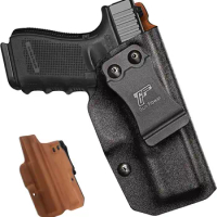 Gun Holster For Glock 19 19X 44 45 | Glock 43 | Taurus G2C/G3C IWB Kydex Holster Concealed Carry with Leather Inside Right Hand