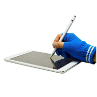志佳1.5mm筆尖USB充電主動式觸控筆手寫筆+防誤觸手套(白筆身+藍手套-下殺~限時特價