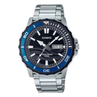 CASIO 卡西歐 指針錶 運動潛水錶 不銹鋼錶帶 防水100米 日期顯示 MTD-125(MTD-125D-1A2)
