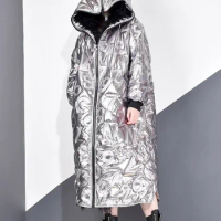 XITAO Personality Winter Coat Women Letter Pattern Streetwear Parka Tide Brand Loose Women Clothes 2019 New DMY1754