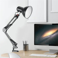 LED Table Lamp with Book Holder Reading Stand Study Desk Reading Light Lamp Clamp Desk Clip Lamp