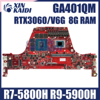 GA401QM Laptop Motherboard For ROG Zephyrus G14 GA401Q Notebook Mainboard With R7-5800H R9-5900H RTX3060/V6G 8GB-RAM