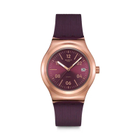 【SWATCH】金屬 Sistem51機械錶手錶 BURGUNDY STORY 女錶 瑞士錶 錶 自動上鍊(42mm)
