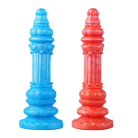 Soft Colorful Posterior Alien Chess Queen Anal Plug Masturbators Expanding Liquid Silicone Color Mixing Phallus Adult Sex Toys