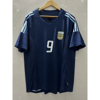 Áo bóng đá retro chất lượng cao BATISTUTA Argentina Áo thun bóng đá tùy chỉnh năm 2002