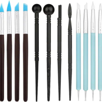 14Pcs Clay Modeling Sculpting Tools Ball Stylus Dotting Tools Pottery Supplies Tools Pottery Tools Cold Air Dry Clay Tool Set