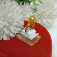 cincin mutiara dulpikat emas beralpis emas mutiara yg di pasang mutiara asli no kelupas.. aslinya l