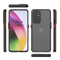 Camera Lens Protection Phone Case For OnePlus 9R 8T PC Matte Translucent Back Cover Fon OnePlus 9 Pro Soft TPU Anti Bumper Case