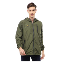 Hamlin Clover Outerwear Jacket Hoodie Pria Waterproof Anti Air Material Taslan ORIGINAL - Army