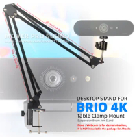 Desktop Suspension Scissor Boom Arm Mic For Logitech Brio 4K C1000e Video Webcam Stand Table Desk Tabletop Mount Camera Holder