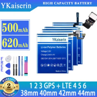 YKaiserin Battery For Apple Watch Series 1 2 3 GPS + LTE 4 5 6 38mm 40mm 42mm 44mm For Apple Watch S1 S2 S3 S4 S5 bateria