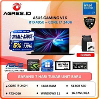ASUS Gaming V16 V3607VU RTX4050 Intel Core i7 240H 16G/512GB SSD W11 OHS M365B 16" WUXGA 144Hz Black