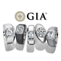 預購 鉅曜 GIA 三克拉主鑽 男戒任選(培育鑽石 PT鉑金)