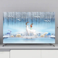 New Television Cover TV Dust Cloth Dust Cover Cloth Household Hanging Desktop Curved Surface Universal 32 39 43 48 65 75 80 Inch