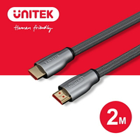 【樂天限定_滿499免運】UNITEK HDMI2.0鋅合金高畫質影音傳輸線-2M (Y-C138RGY)