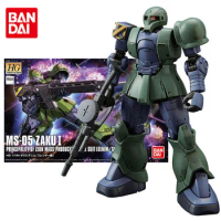 Bandai Genuine Gundam Model Kit Anime Figure HG GTO 1/144 MS-05 Zaku ⅠDenim Slender Gunpla Anime Action Figure Toys for Children