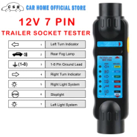 12v 7 Pin Trailer Socket Tester Car Towing Light Tester Trailer Bar Tester Plug Connection Tow Wiring Towing Light Circuit R7q4