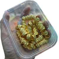 kalung bambu sabit 5sk perak lapis emas