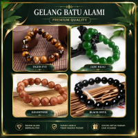 GELANG GIOK EIGER EYE BLACK ONIK GOLD STONE   UNTUK KESEHATAN IMPORT NATURAL ORIGINAL BATU ALAM PRIA