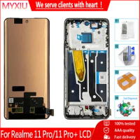 Original 6.7" For Realme 11 Pro+ LCD Display Touch Screen Digitizer Assembly Replacement For Realme 11 Pro LCD Witn Frame