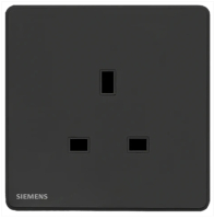 西門子 DELTA®arina 13A單位插座 型啞黑
