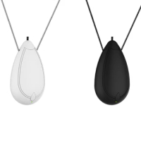 New 2Set Wearable Air Purifier, Personal Travel Size Air Purifier, Necklace &amp; USB Charging Smoke Purifier Black &amp; White