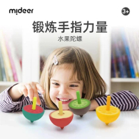 Mideer Children's colored rotating gyroscope, manual rotating kindergarten wooden toy small gyroscope