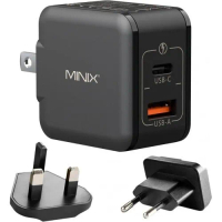 MINIX NEO P1 迷你33W GAN充電器 Type-C & USB X1介面 黑色 (V265)