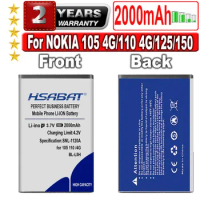 HSABAT 2000mAh BL-L5H Battery for Nokia 105 4G 110 4G125 150 (2023 Edition) BLL5H