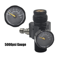 Air Tank Cylinder Regulator Valve Adjustable Output pressure 0 to 2500psi Threads M18*1.5 With 40Mpa