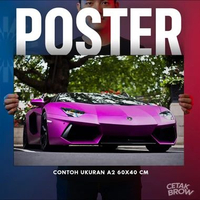 Poster Lamborghini Huracan STO Track King Hiasan Dinding Kamar Mewah Dekorasi Dinding Seni Tebal Gam