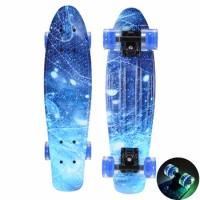 Space Galaxy Penny Board Mini Cruiser Plastic Skateboard 22" X 6" Retro Longboard Skate Long Board Graphic Printed