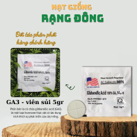 Phân Bón Lá GA3 Trắng - Gibberellic Acid 100% (dạng viên sủi 5gr) – nhập khẩu trực tiếp từ Mỹ - Hạt 