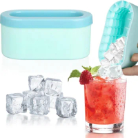 1/2/3PCS Large Capacity Silicone Ice Cube Mould Oval Ice Compartment Ice Storage Box Silicone Ice Bucket