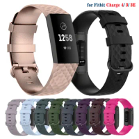 Silicone Strap Bands for Fitbit Charge 4 Fitbit Charge 3 SE Bracelet Replacement Wristbands for Charge4 3 Smartwatch Accessories