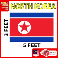NORTH KOREA FLAG 3x5 FEET KAKI / READY STOCK MALAYSIA / BENDERA NEGARA KOREA UTARA FLAGS