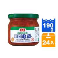 愛之味 韓式泡菜(玻璃罐) 190g (12入)x2箱 【康鄰超市】