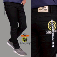 ATR - Fifteen Denim Celana Jeans Pria Panjang Slim Fit Hitam Pekat Noami Kain Katun Stretch Nyaman L
