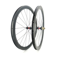 700C 40mm depth road bike disc brake carbon wheels 27 width Tubeless gravel carbon wheelset with center lock disc brake hubs