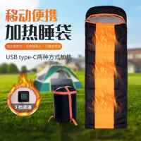 Type-c/USB heating sleeping bag 5V heating camping and mountaineering -20 ℃ electric heating sleeping bag dual interface CE FCC