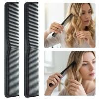 Heat Resistant Carbon Fiber Cutting Comb Biodegradable Tpu Grip Anti-static Carbon Fiber Comb Double