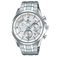 EDIFICE經典三眼三針藍寶石鏡面計時腕錶(EFB-550D-7A)-白面/43.5mm