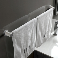 浴室毛巾架 毛巾架免打孔衛生間浴室吸盤掛架浴巾架子北歐簡約創意單桿置物桿【HH4056】