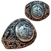 cincin batu jipen sisik ular / jhipen asli madura Elegan Ring Akik