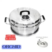 Orchid Baking Pan [28 cm, 8 Telur] Silver