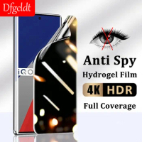 Full Cover Anti Spy Hydrogel Film For Vivo IQOO 11 10 9 8 Pro Privacy Screen Protector Vivo X90 X80 X70 X60 Pro Plus Not Glass