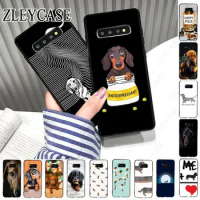 Dachshund dog Black Cell Phone Case For Samsung Galaxy Note9 note10plus note20ultra S24 S23ULTRA S21FE S22PLUS S20FE Cover