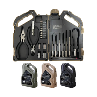 【ADAMOUTDOOR】復古油罐型25套工具組 三色