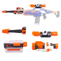 Upgrade Mods Kit for Nerf with Tactical Flashlight Front Tube Decoration Sighting Scope Device Guide Rail Main Body For Toy Guns