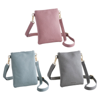 ELECOM MAPOCHE手機收納斜背包-灰/藍/粉